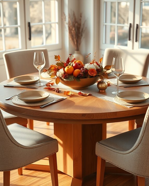 seasonal round table decor