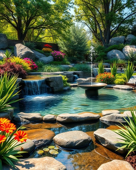 serene backyard water features