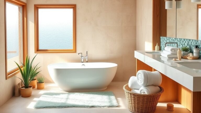 serene beach bathroom designs
