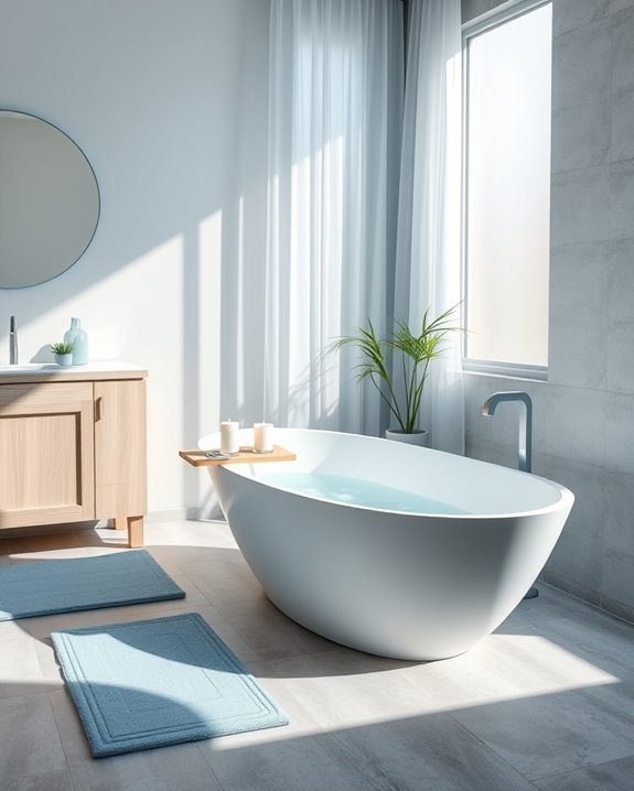serene coastal bathroom decor
