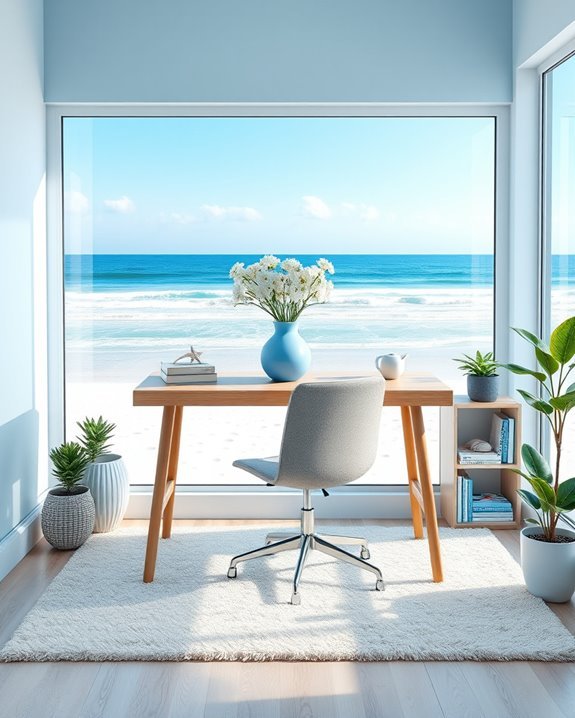 serene coastal workspace transformation