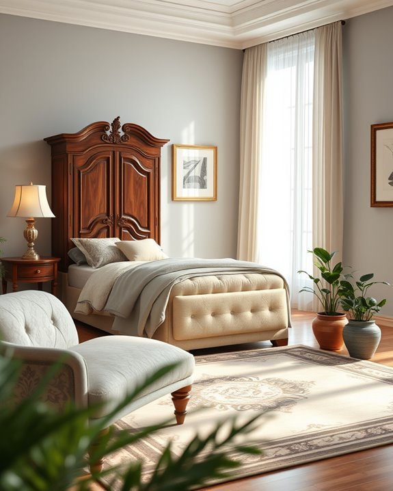 serene color schemes and bedding