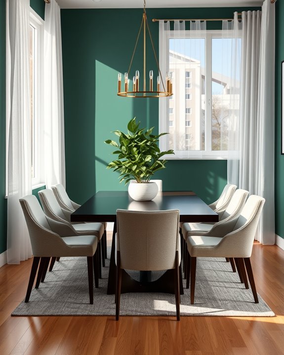 serene deep sea green decor