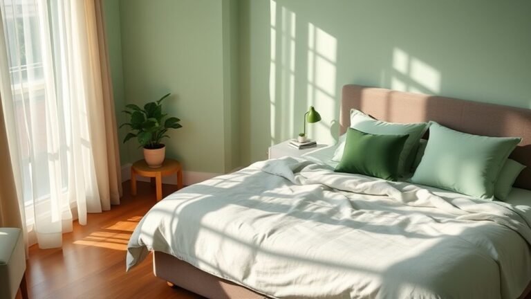 serene green bedroom designs