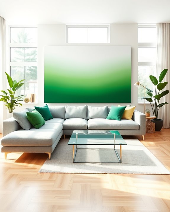 serene green gradient art