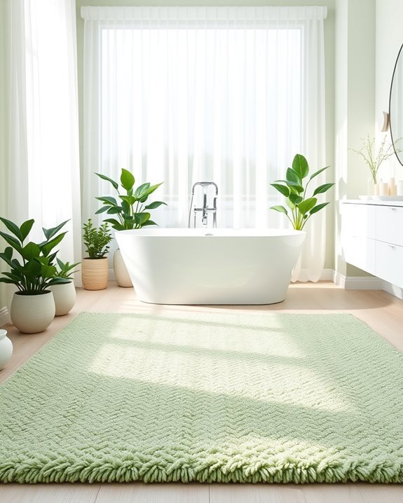 serene green pastel rugs