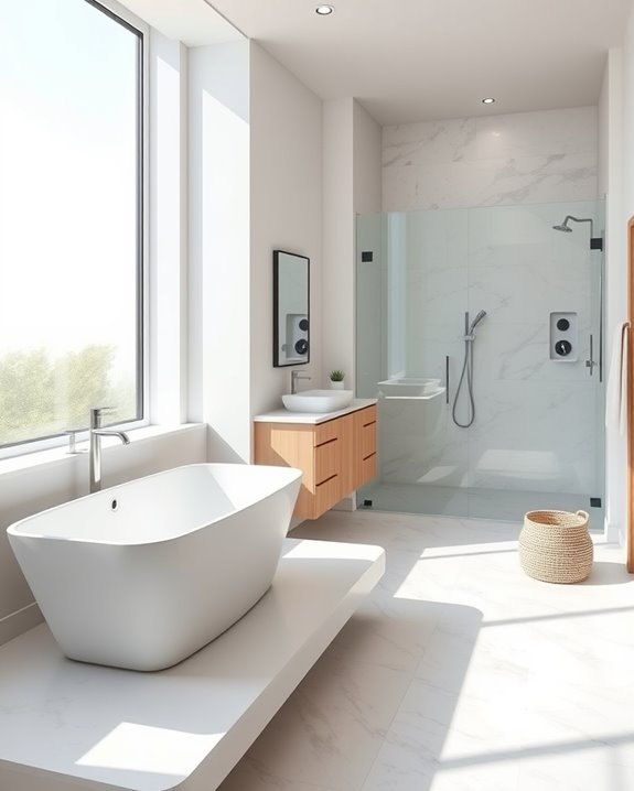 serene minimalist bathroom design