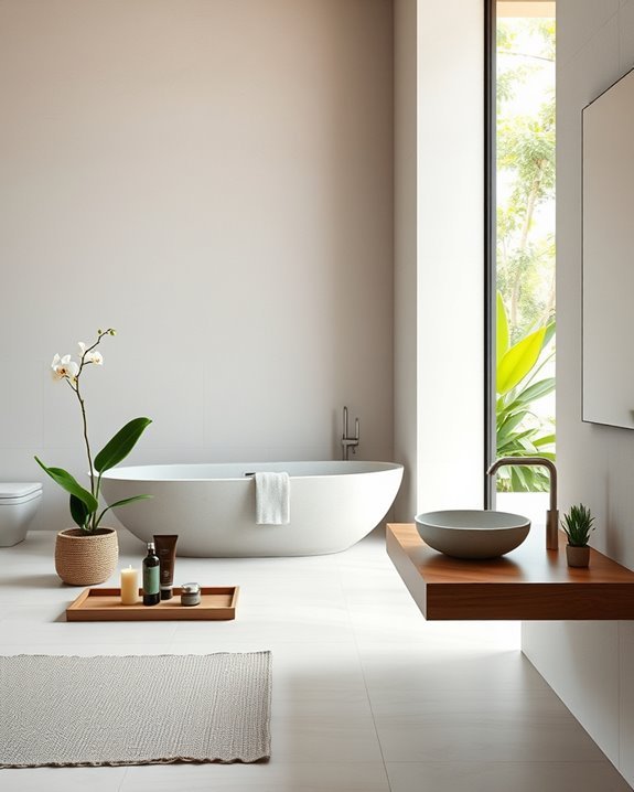 serene minimalist bathroom oasis