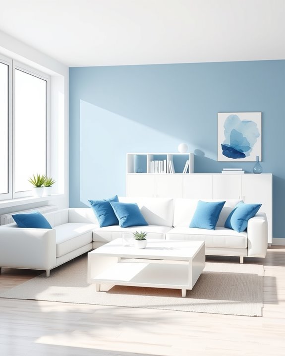 serene minimalist blue elegance