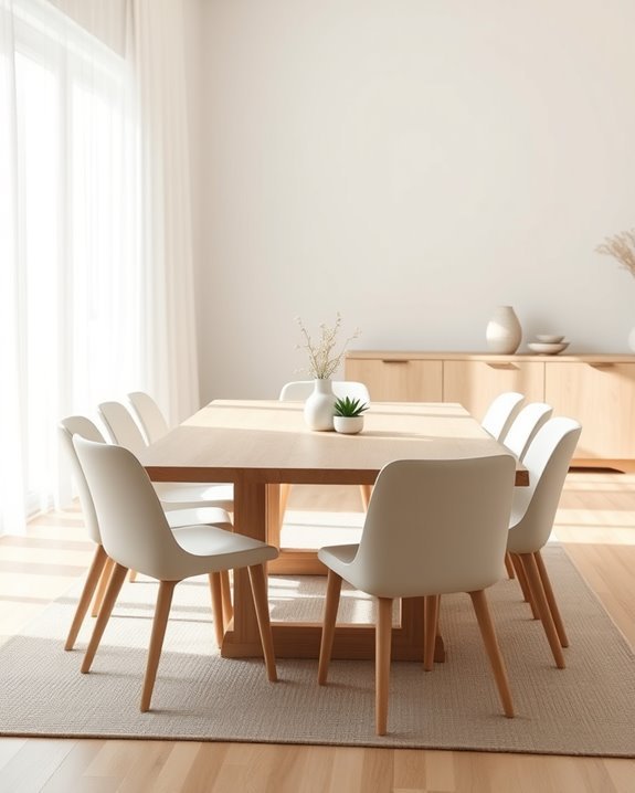 serene minimalist dining room