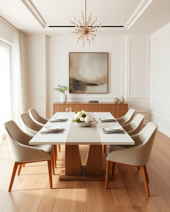 serene minimalist dining space