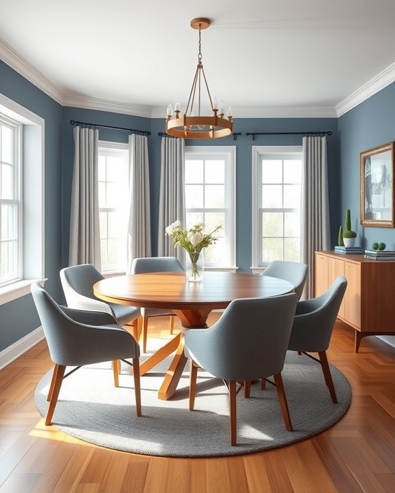 serene smoky blue ambiance