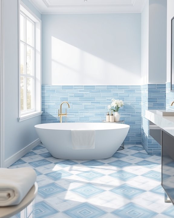 serene soft blue tranquility