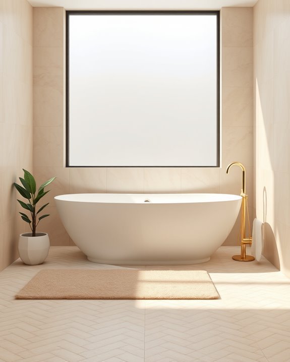 serene soft cream bathroom