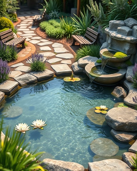 serene water features enhance tranquility