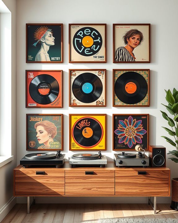 showcase vintage record albums