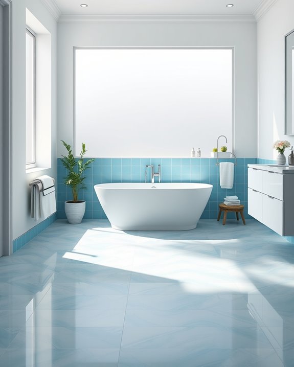 sky blue checkerboard elegance