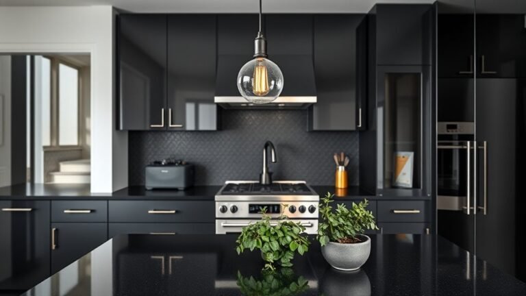 sleek dark grey kitchens