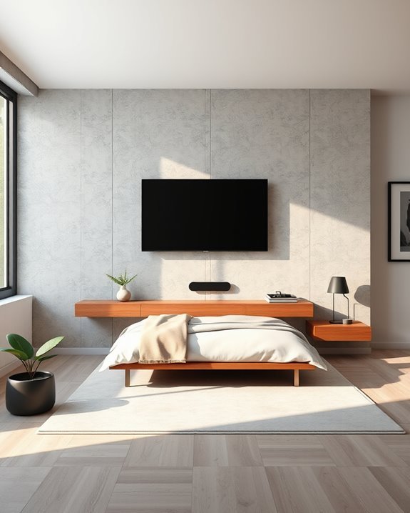 sleek floating tv designs