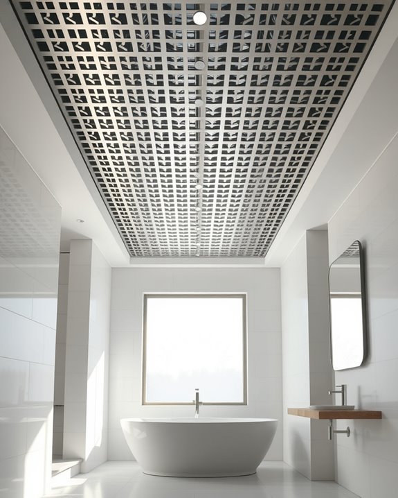 sleek industrial metal ceilings