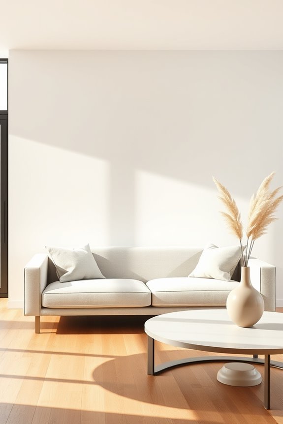 sleek minimalist accent walls