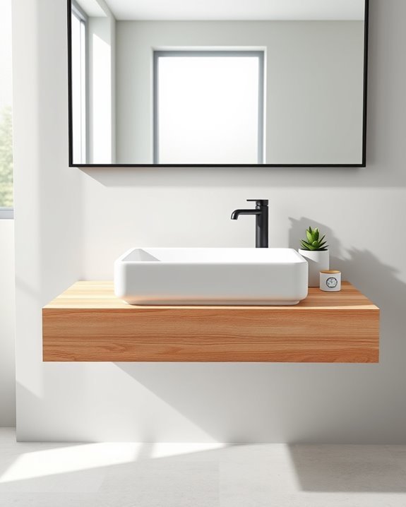 sleek minimalist bathroom sinks
