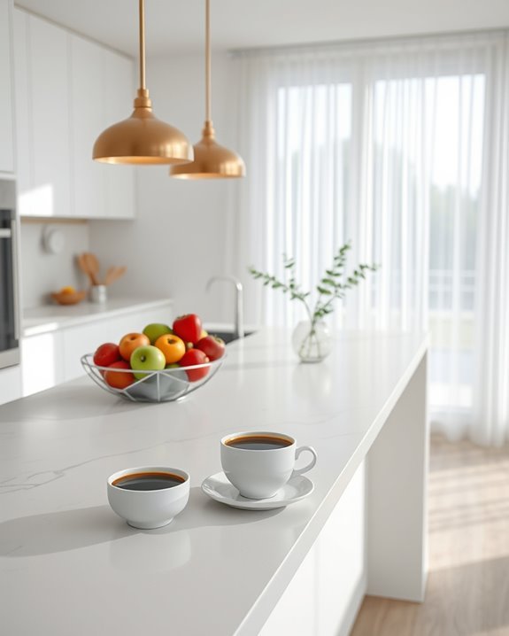 sleek minimalist breakfast bar