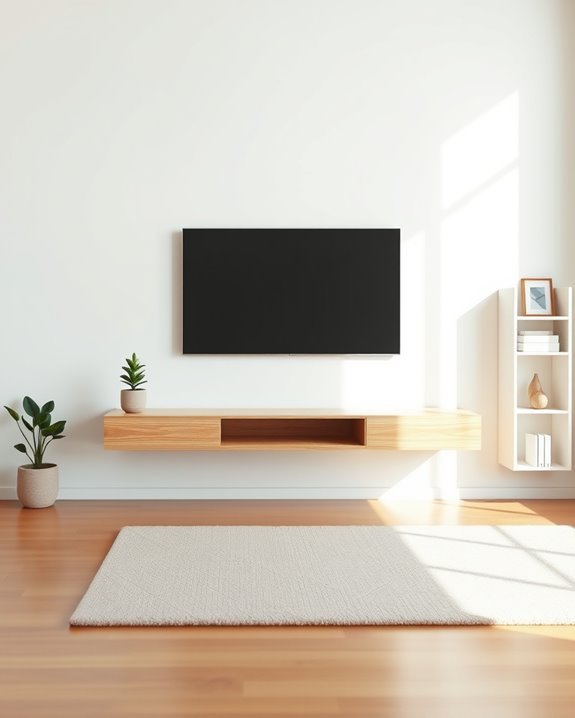 sleek minimalist floating stand