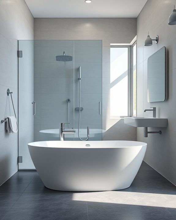 sleek modern bathroom enclosures