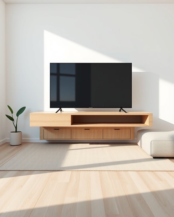 sleek modern floating design