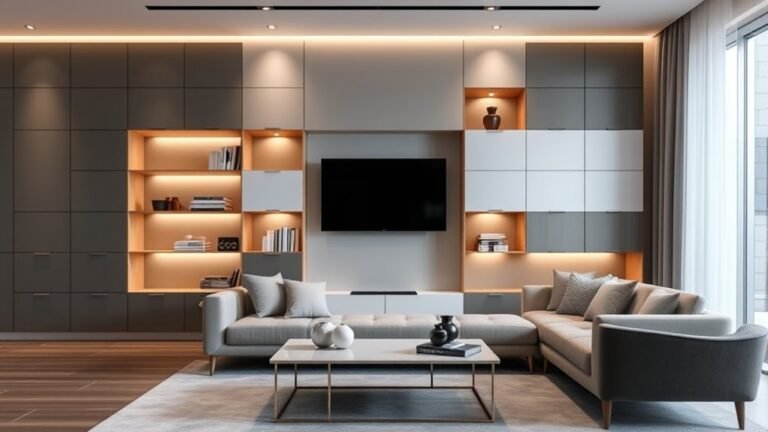 sleek storage solutions for living rooms