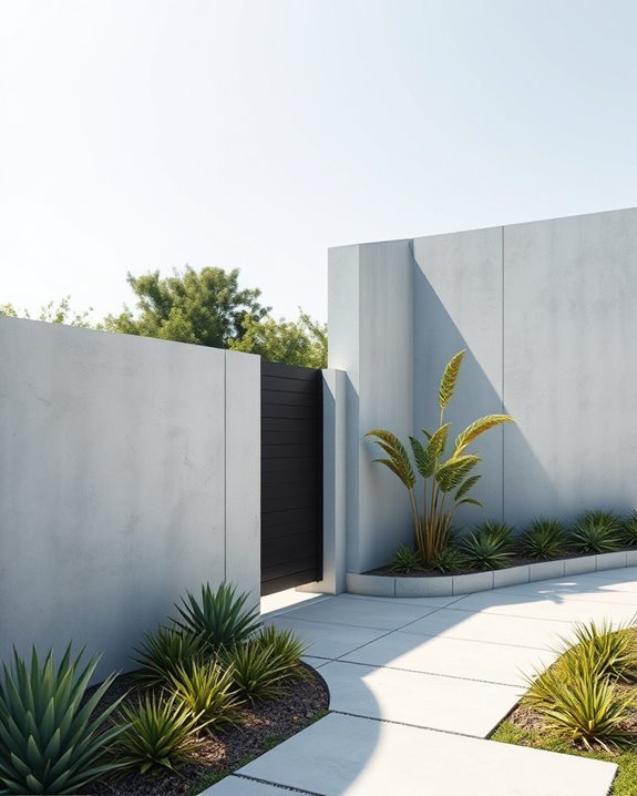sleek sustainable concrete walls