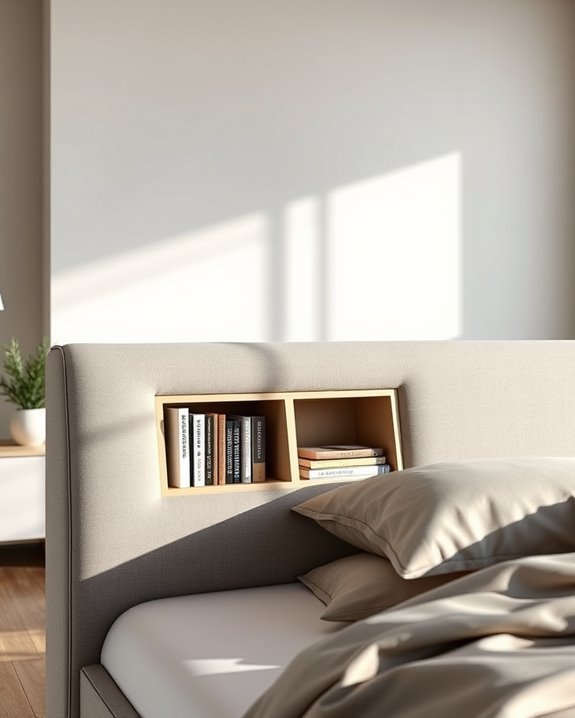 slide in book storage backrest