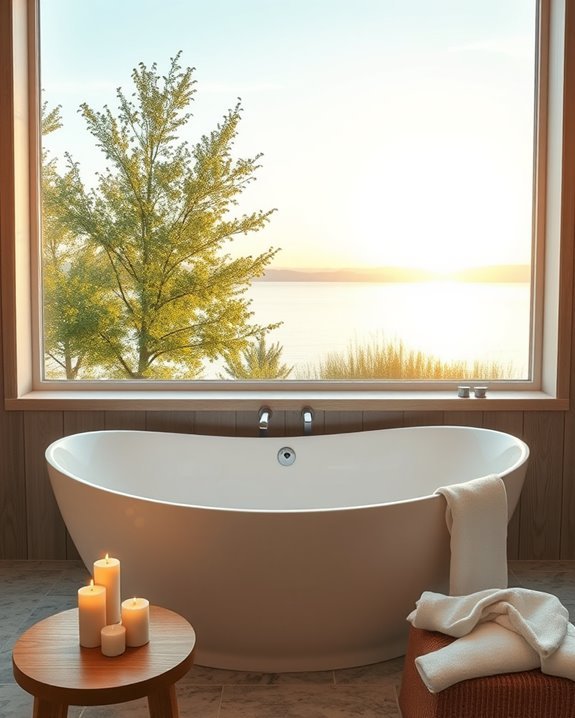 soaking tub with views
