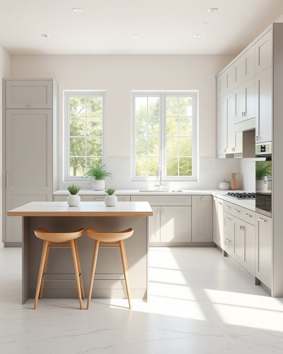 soft grey kitchen serenity