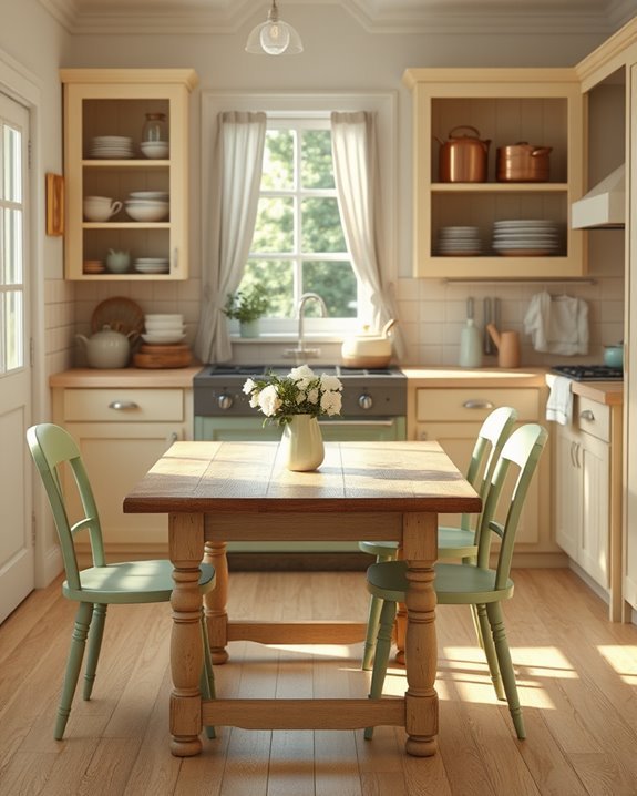 soft muted kitchen colors