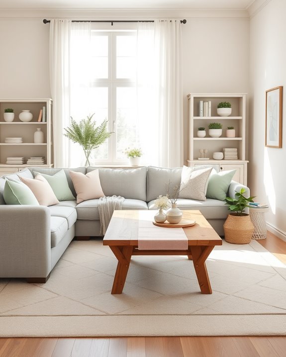 soft pastel farmhouse accents