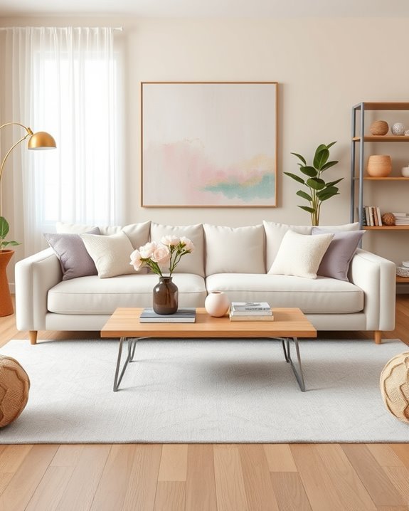 soft pastels neutral warmth