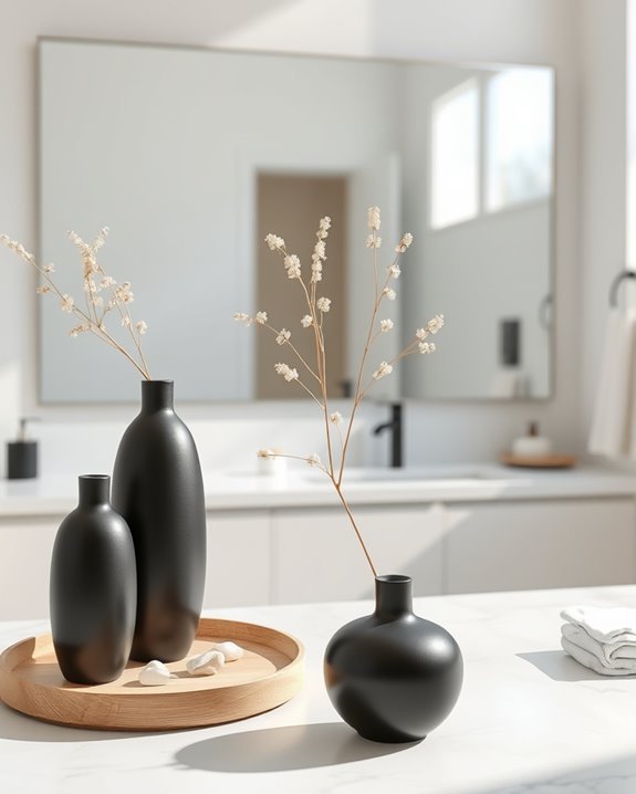 sophisticated black vase decor