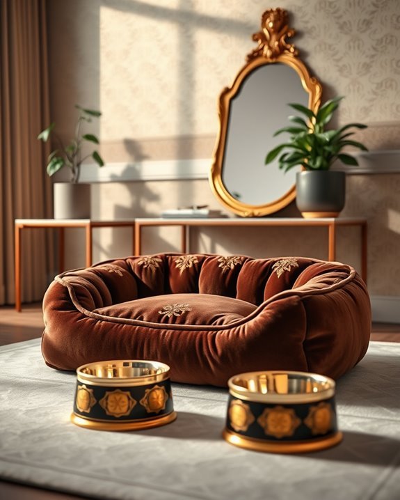 sophisticated brown and gold accessories