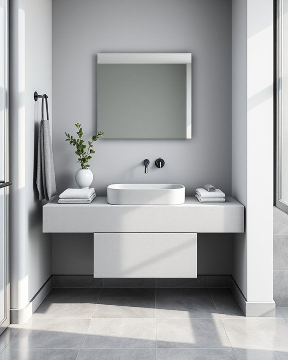 sophisticated contemporary grey sinks