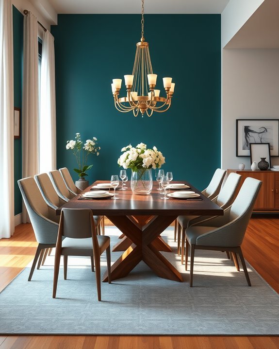 sophisticated deep teal elegance