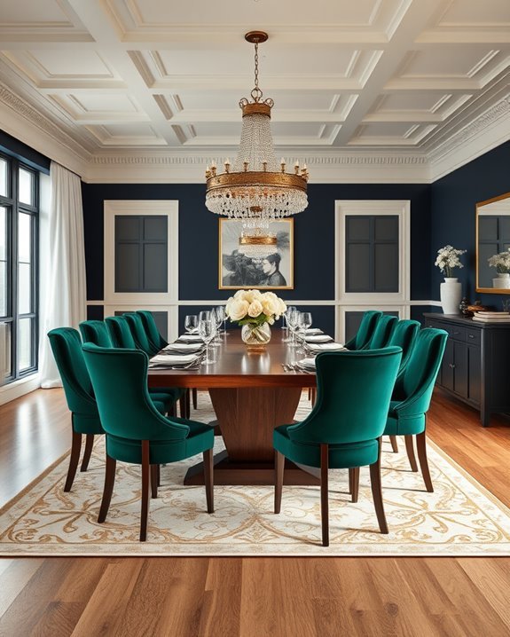 sophisticated dining room contrasts