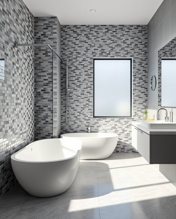 sophisticated grey mosaic designs