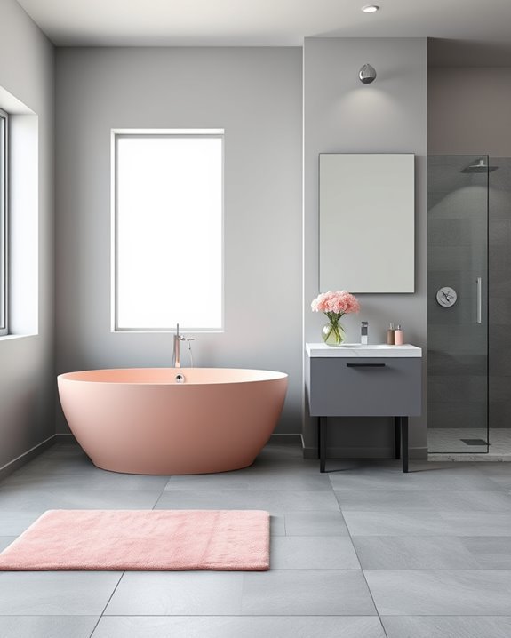 sophisticated grey pink blend
