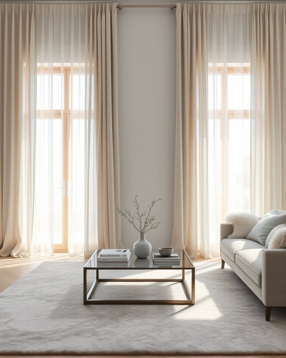 sophisticated layered window treatments