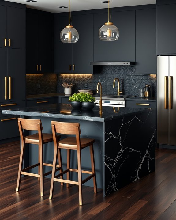 sophisticated luxe dark finishes