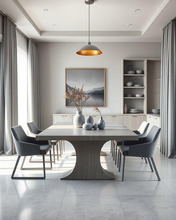 sophisticated monochromatic gray decor