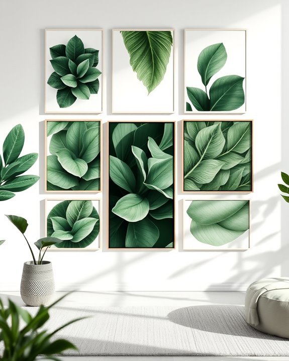 sophisticated monochrome green textures