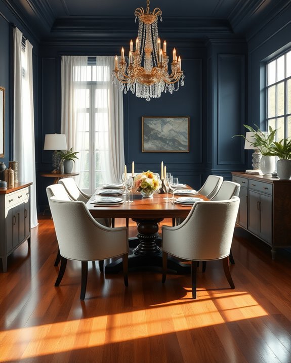sophisticated rich navy elegance